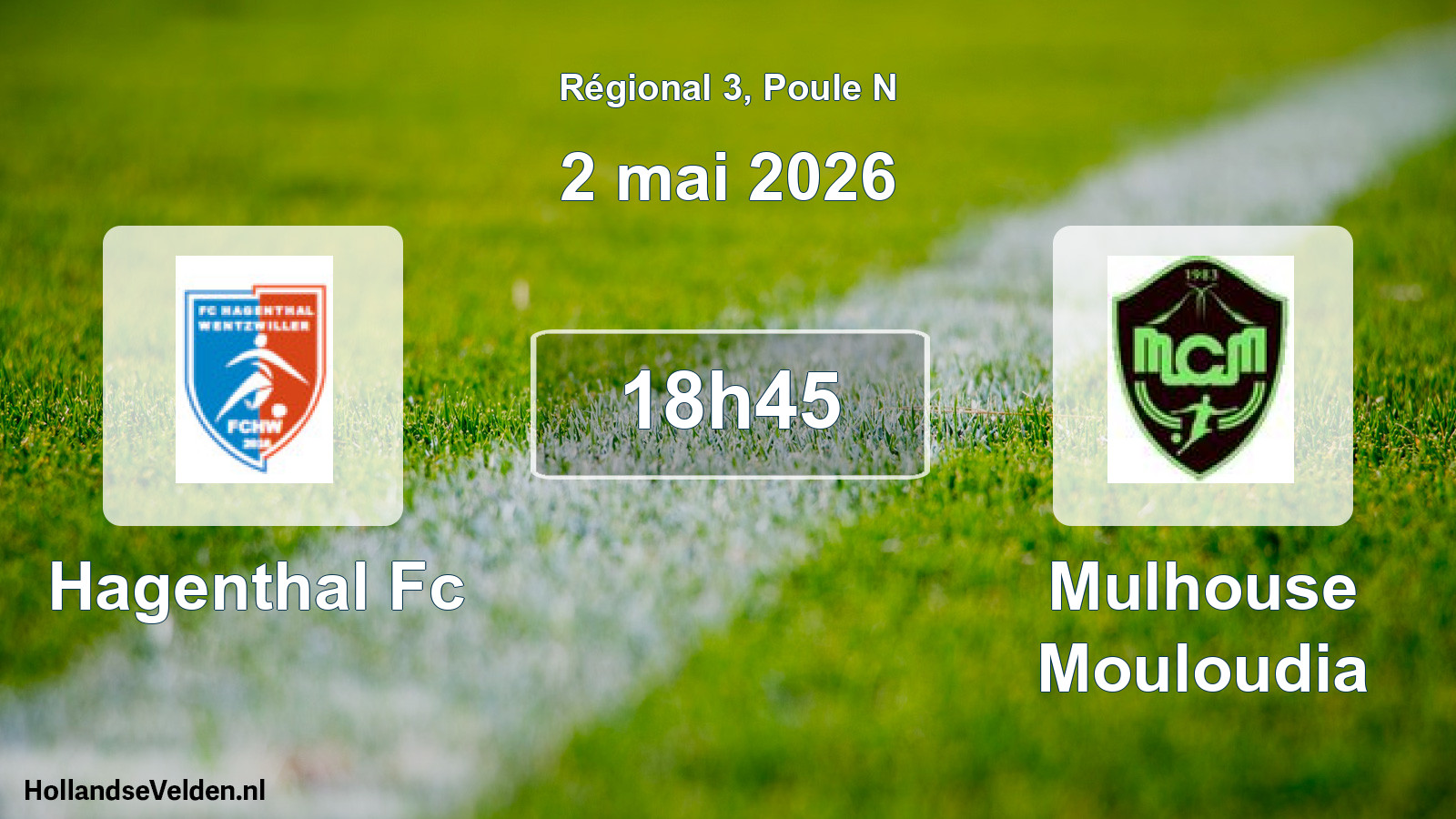 Geplande wedstrijd: Hagenthal Fc - Mulhouse Mouloudia (2 mai 2026)