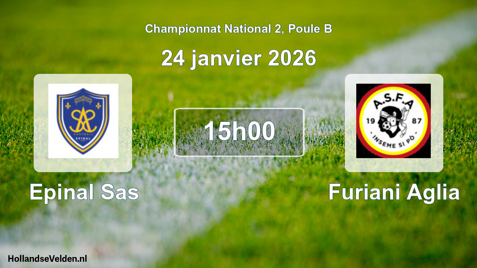 Geplande wedstrijd: Epinal Sas - Furiani Aglia (24 janvier 2026)