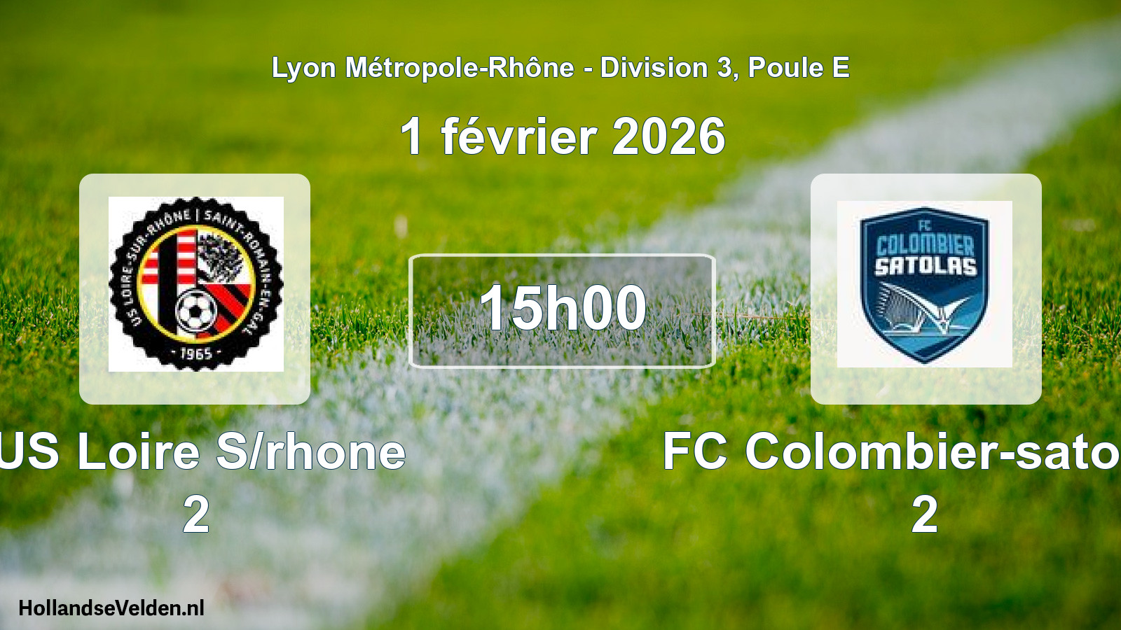 Geplande wedstrijd: US Loire S/rhone 2 - FC Colombier-satolas 2 (1 februari 2026)