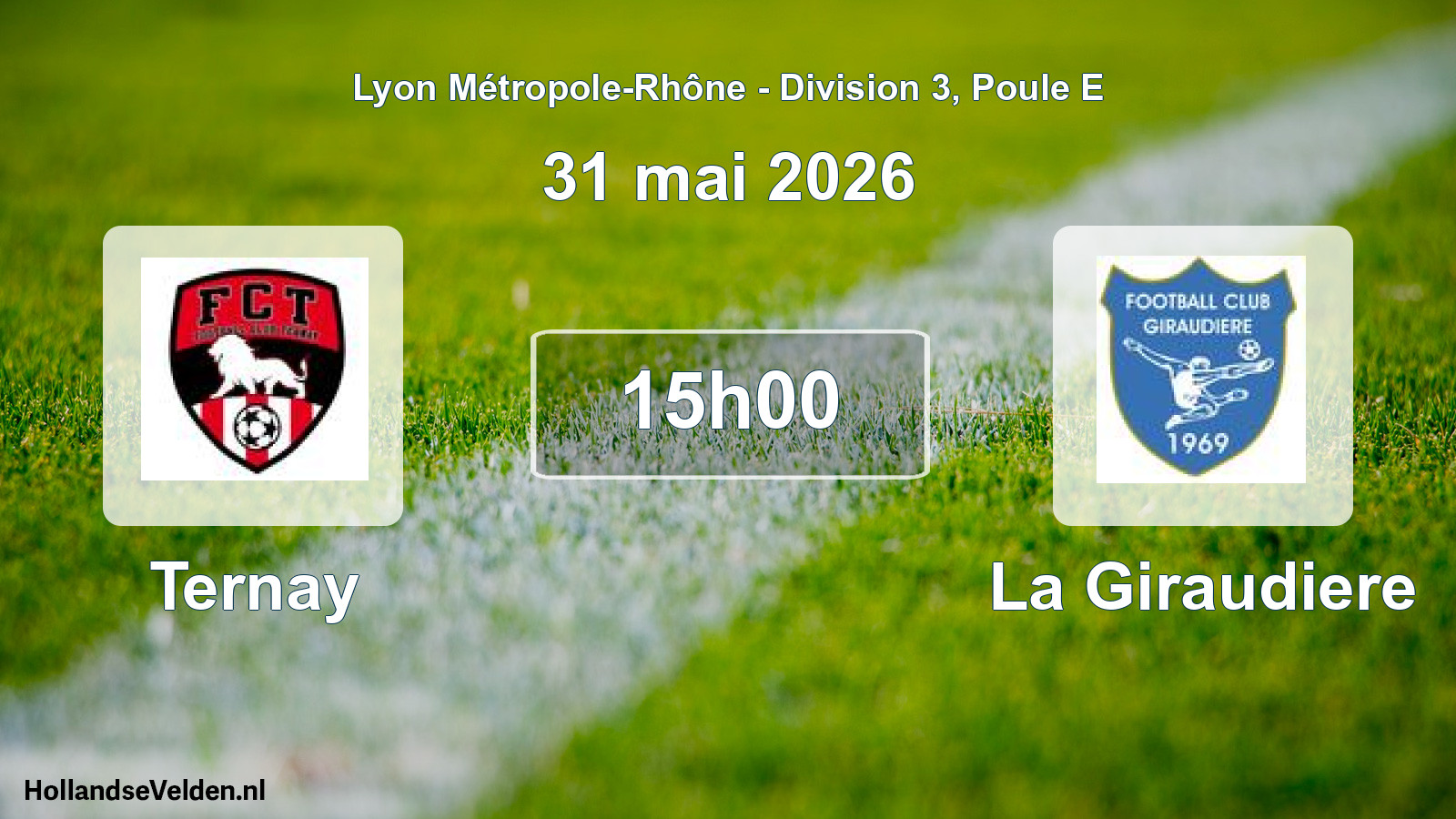 Match programmé: Ternay - La Giraudiere (31 mai 2026)