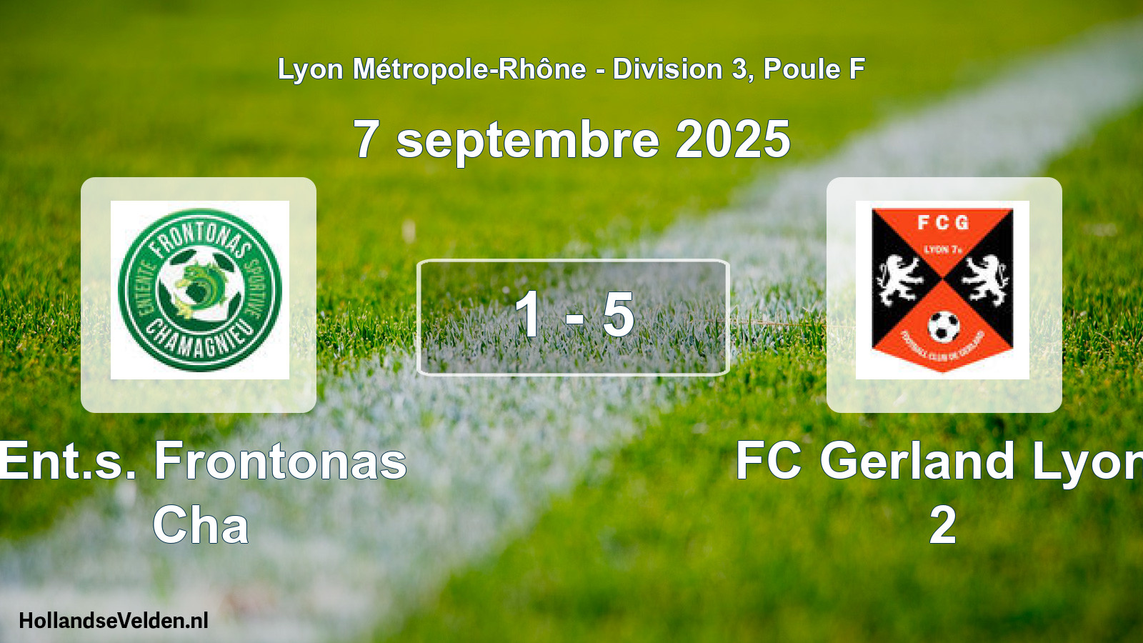 Gespeelde wedstrijd: Ent.s. Frontonas Cha - FC Gerland Lyon 2 1 - 5 (7 september 2025)