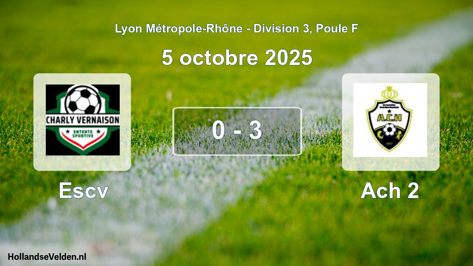 Gespeelde wedstrijd: Escv - Ach 2 0 - 3 (5 oktober 2025)