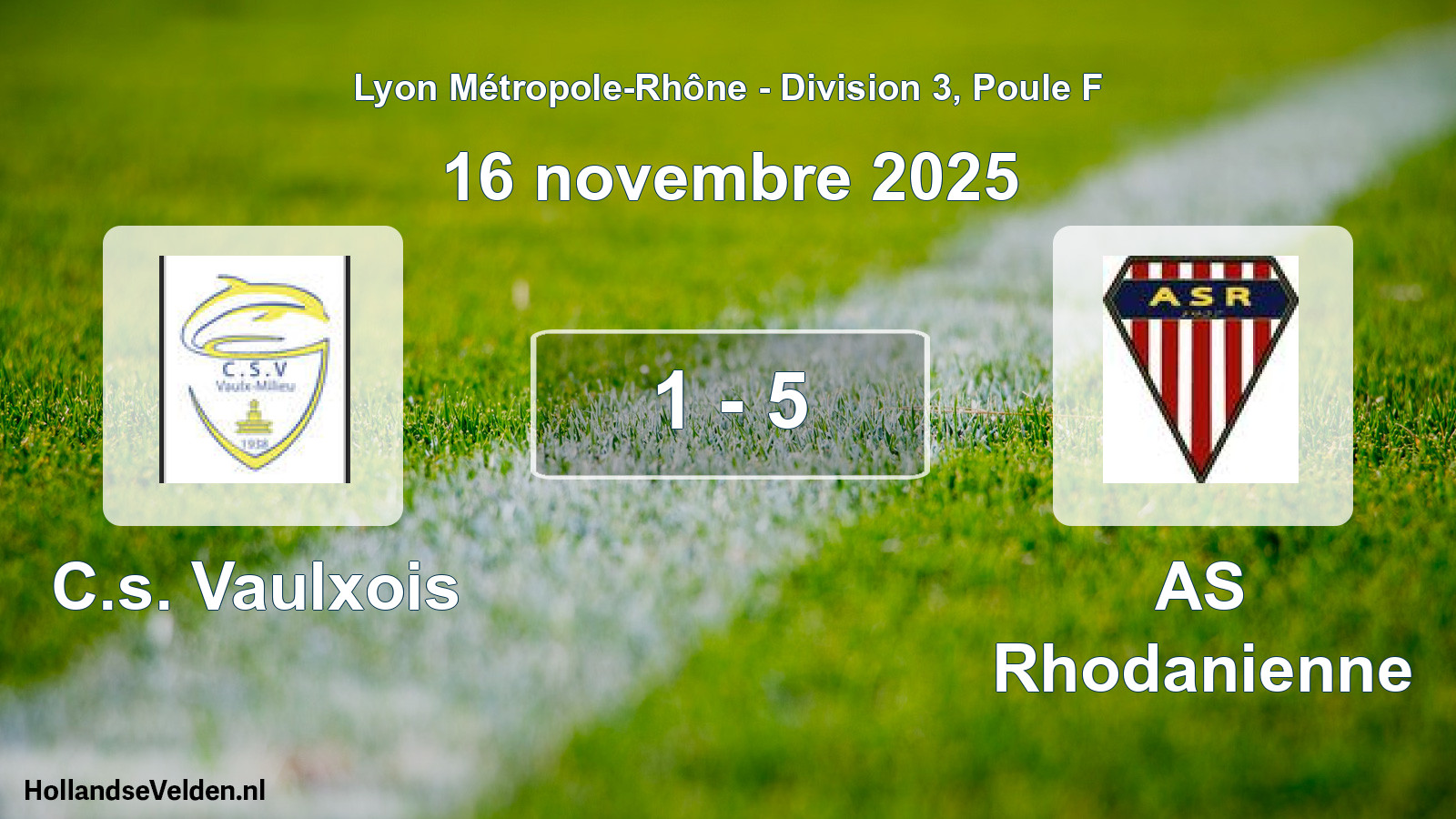 Gespeelde wedstrijd: C.s. Vaulxois - AS Rhodanienne 1 - 5 (16 november 2025)
