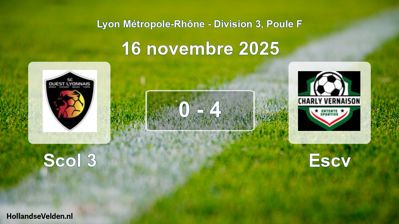 Gespeelde wedstrijd: Scol 3 - Escv 0 - 4 (16 november 2025)