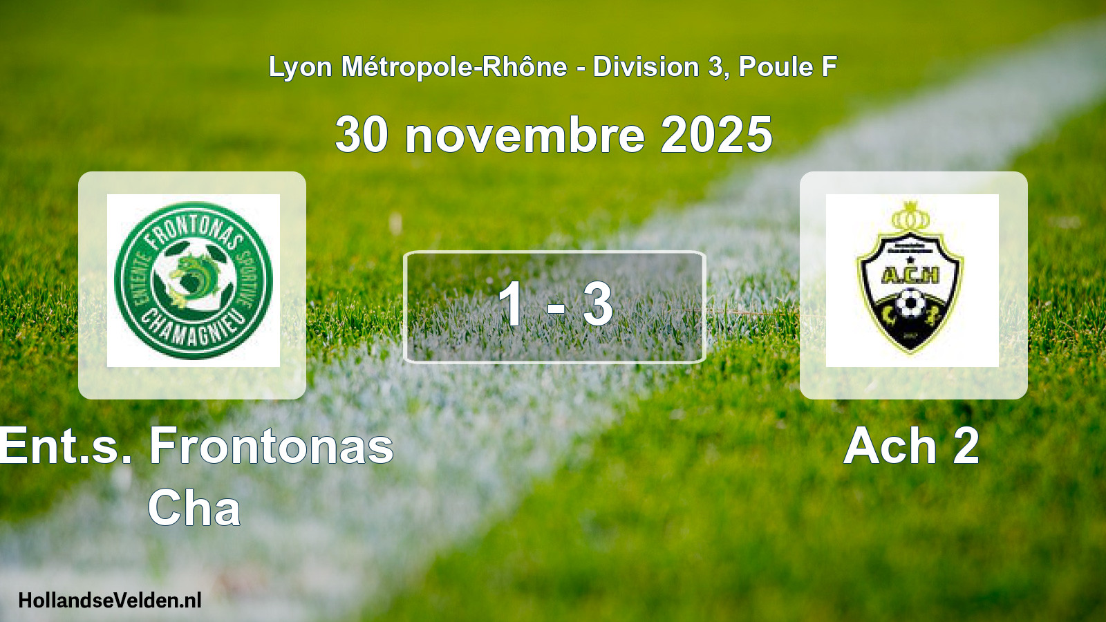 Total number of matches played: Ent.s. Frontonas Cha - Ach 2 1 - 3 (30 November 2025)