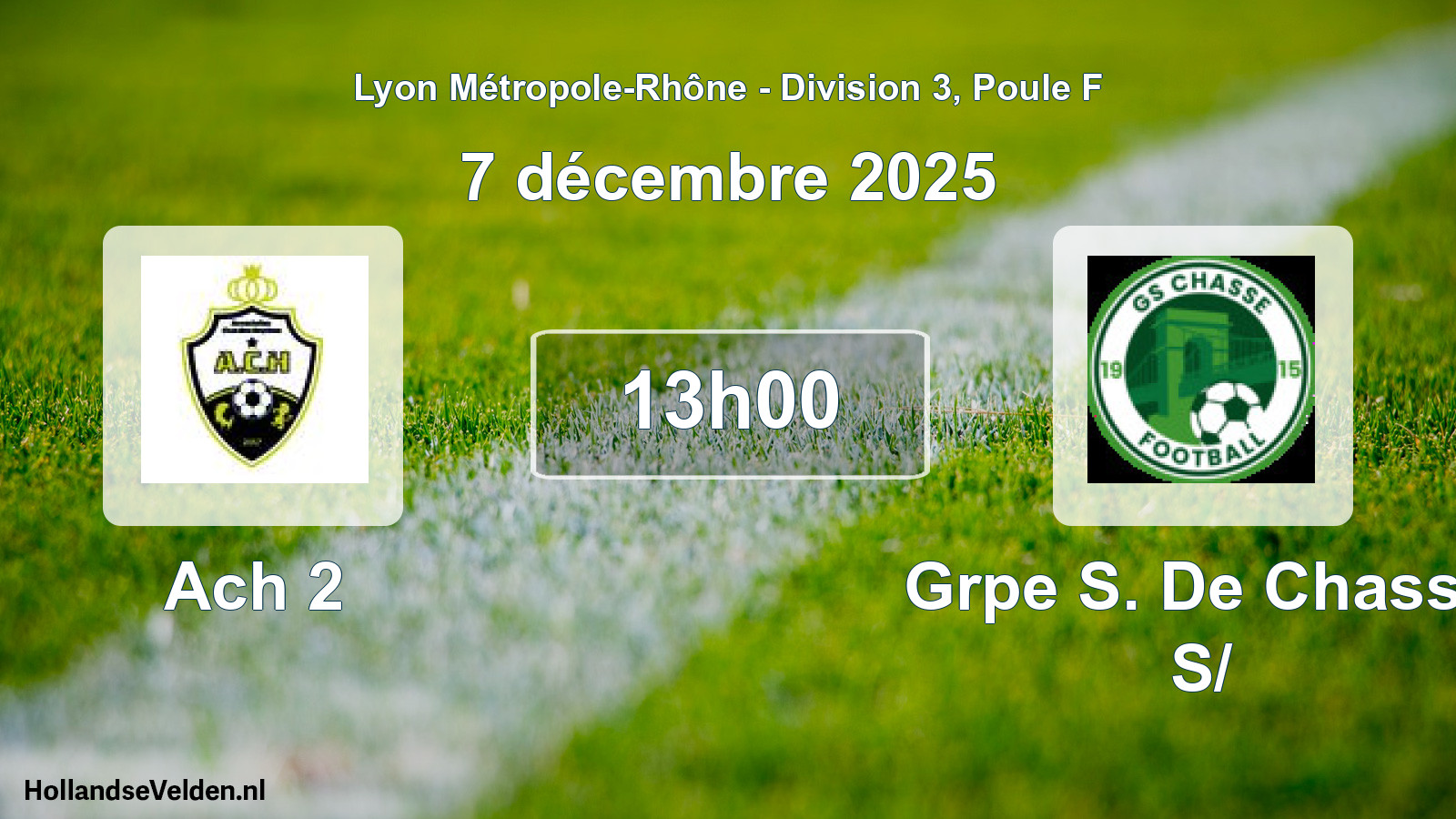 Geplande wedstrijd: Ach 2 - Grpe S. De Chasse S/ (7 december 2025)