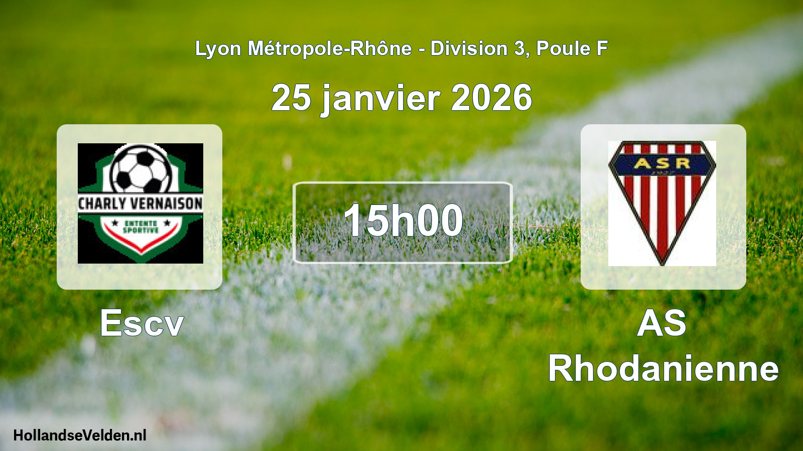 Geplande wedstrijd: Escv - AS Rhodanienne (25 januari 2026)