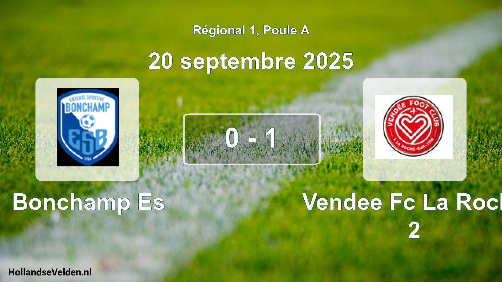 Total number of matches played: Bonchamp Es - Vendee Fc La Roche 2 0 - 1 (20 September 2025)