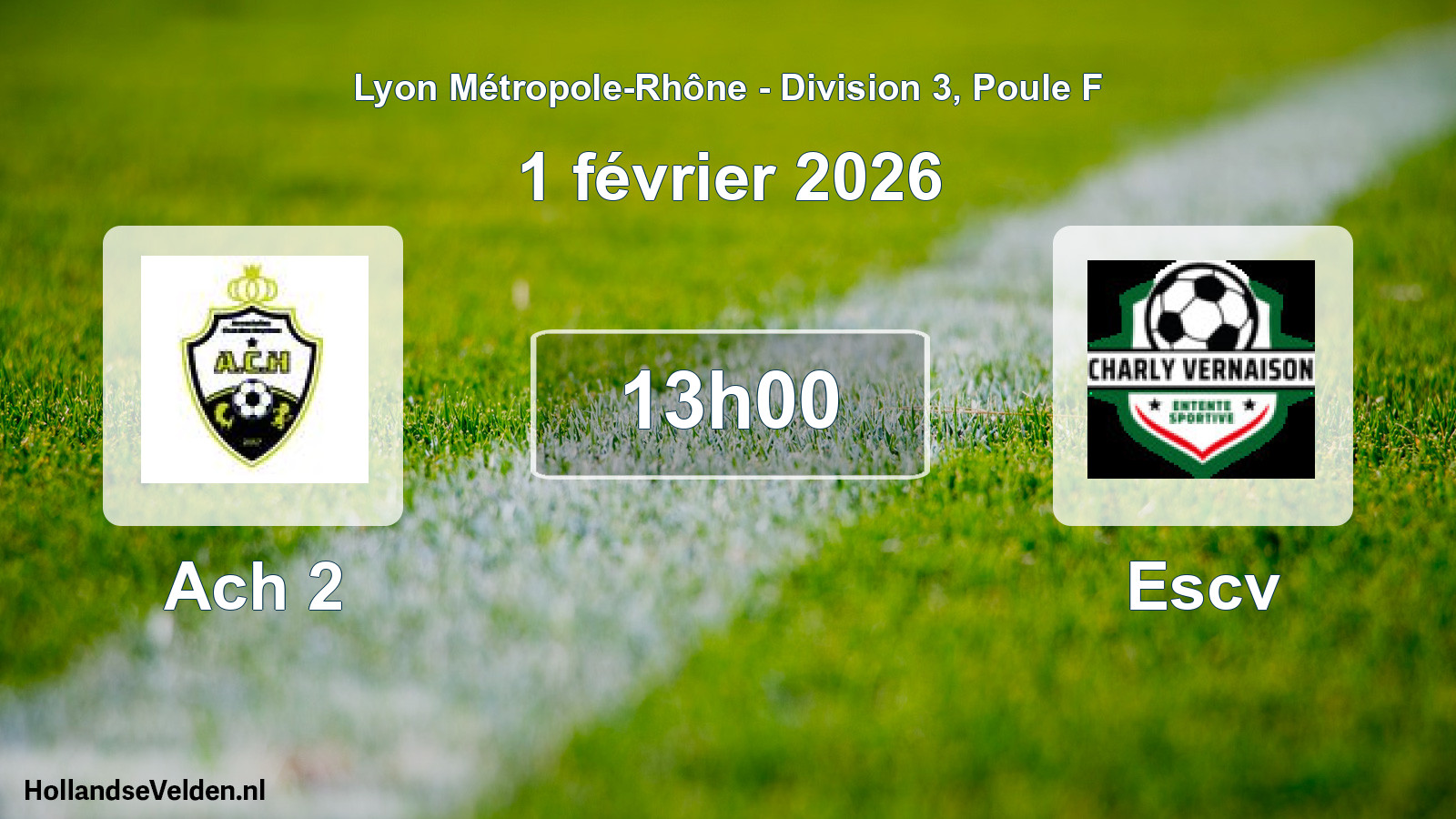 Geplande wedstrijd: Ach 2 - Escv (1 februari 2026)