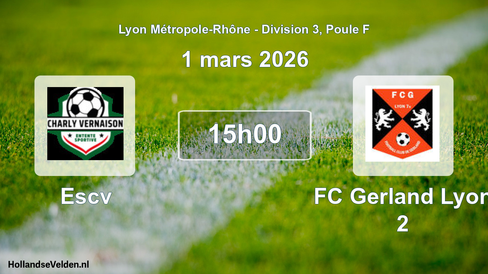 Geplande wedstrijd: Escv - FC Gerland Lyon 2 (1 maart 2026)