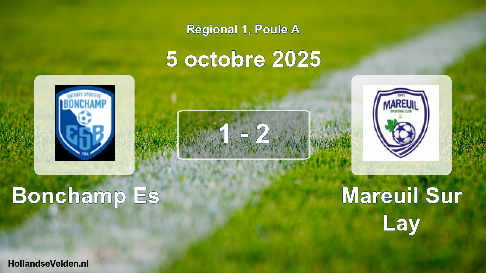 Total number of matches played: Bonchamp Es - Mareuil Sur Lay 1 - 2 (5 October 2025)