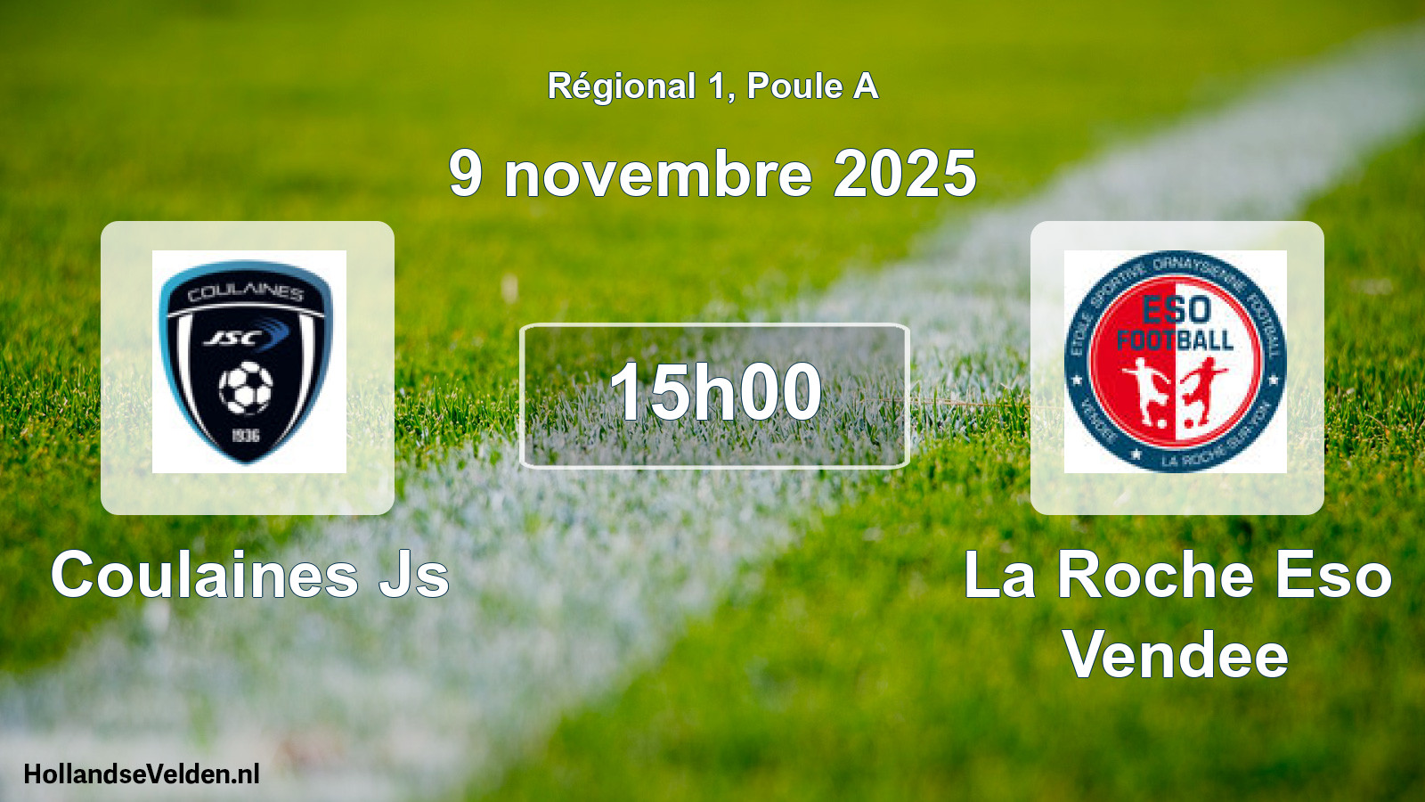 Scheduled Match: Coulaines Js - La Roche Eso Vendee (9 November 2025)