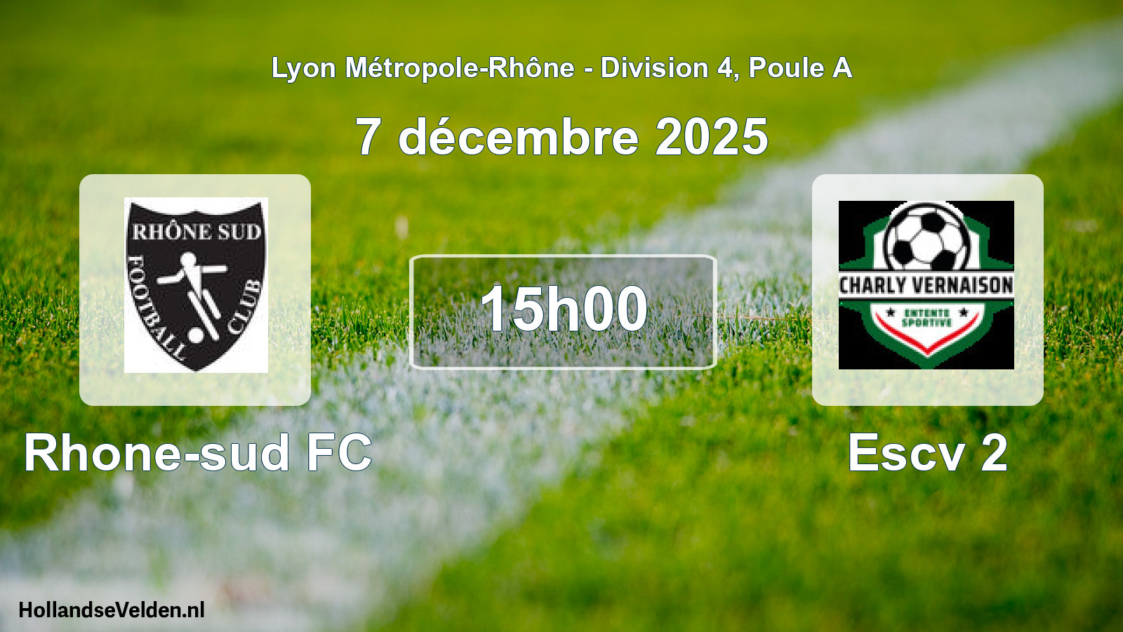 Geplande wedstrijd: Rhone-sud FC - Escv 2 (7 december 2025)