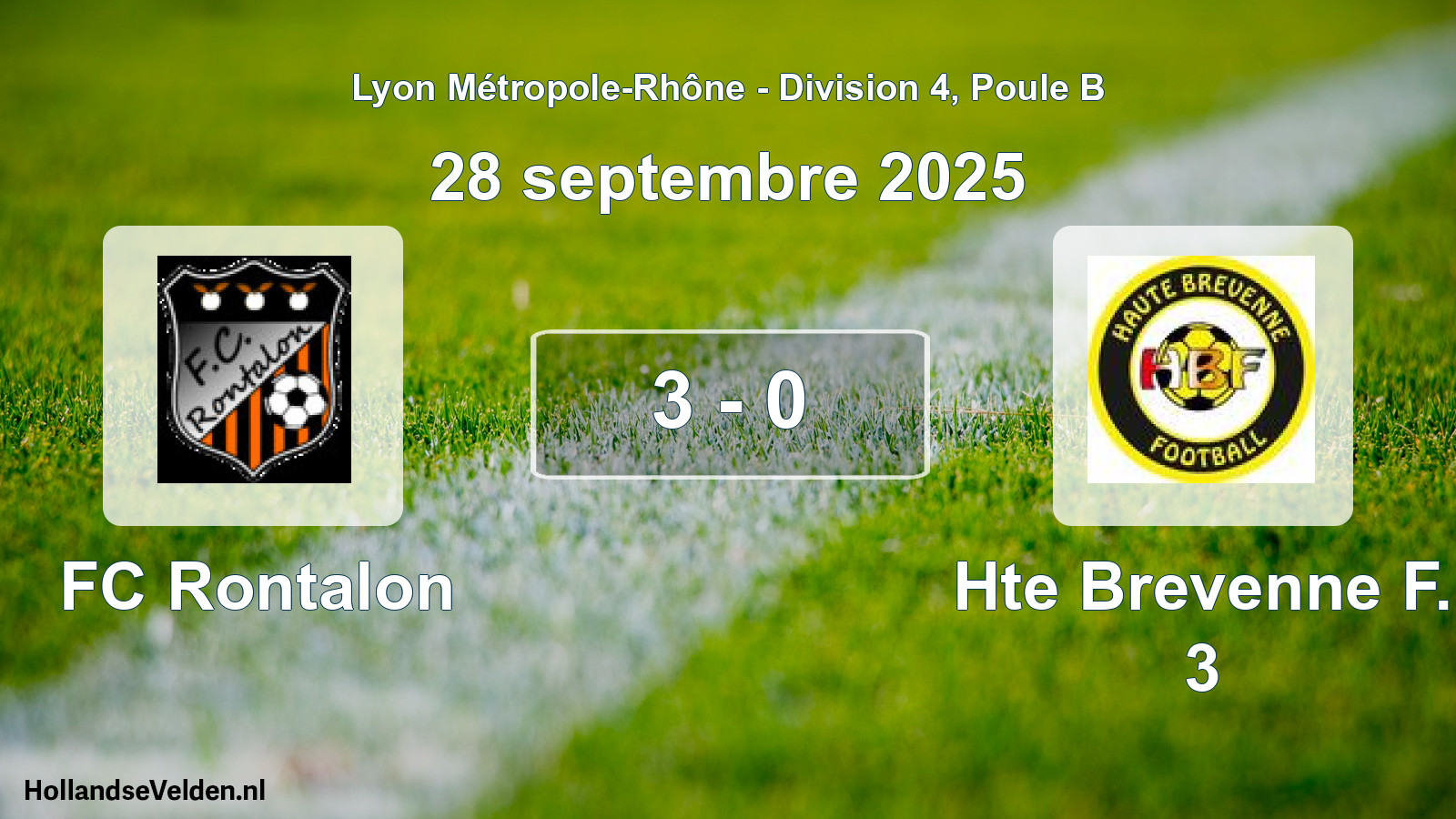 Gespeelde wedstrijd: FC Rontalon - Hte Brevenne F. 3 3 - 0 (28 september 2025)