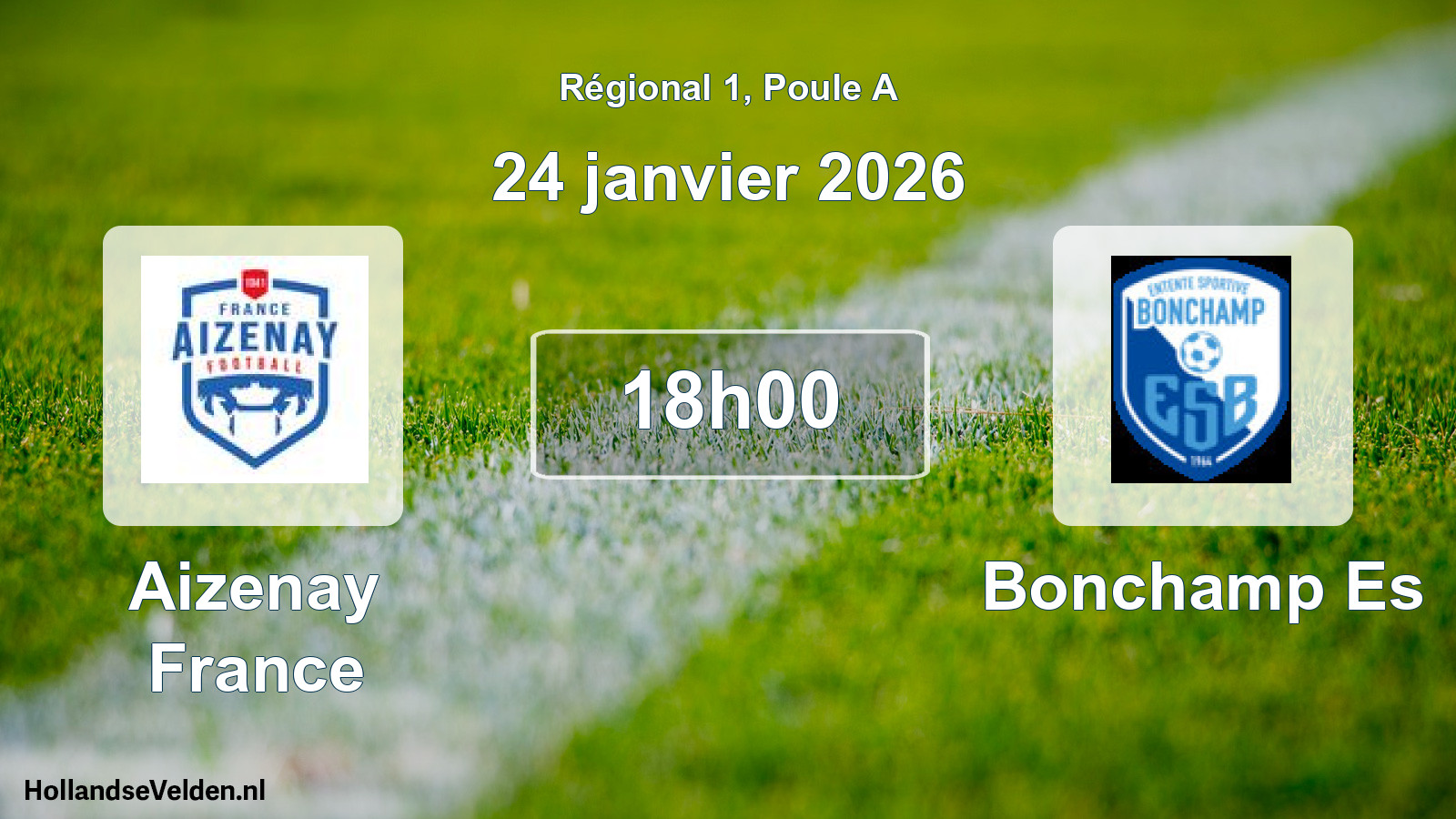 Scheduled Match: Aizenay France - Bonchamp Es (24 January 2026)
