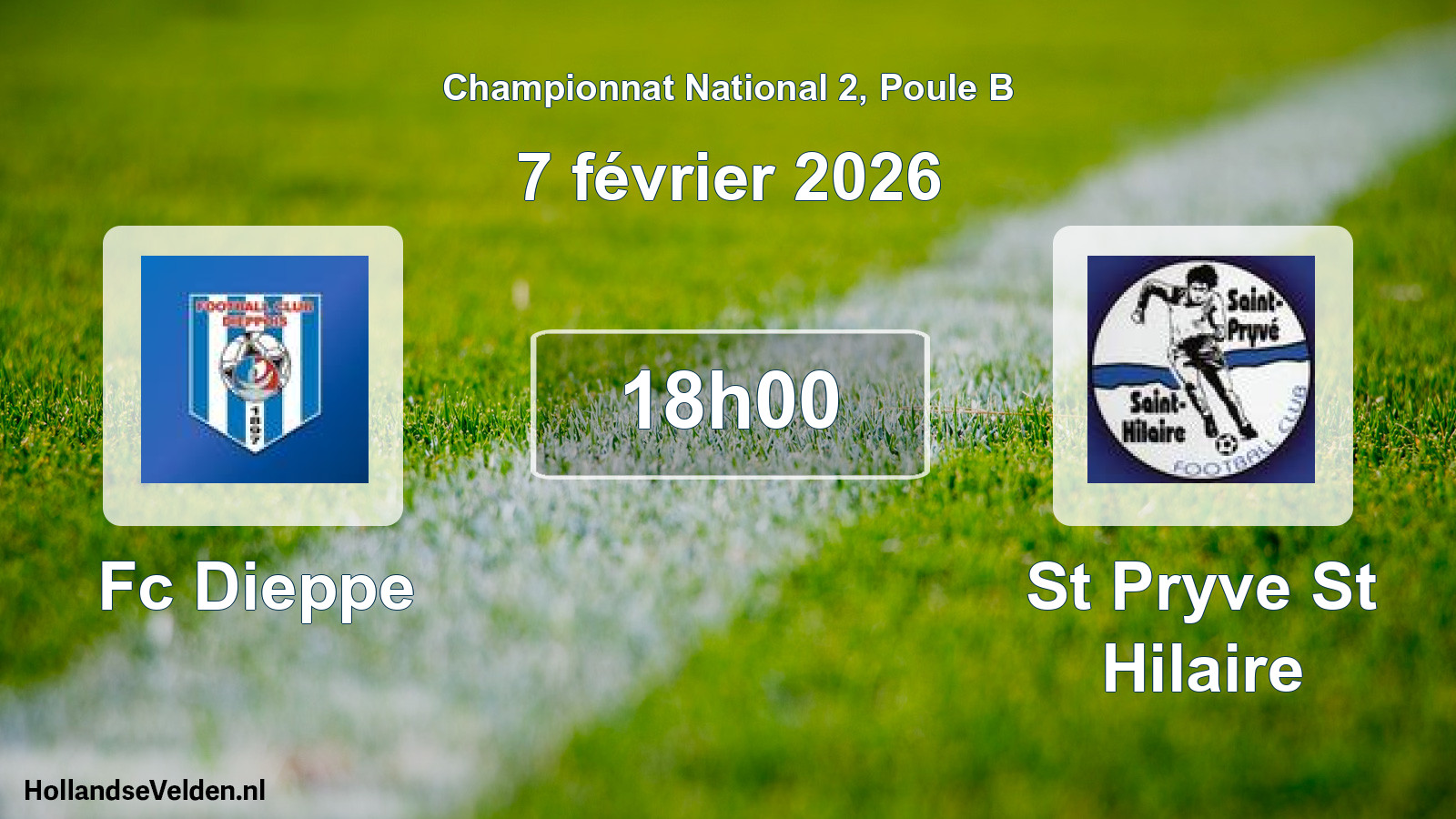 Scheduled Match: Fc Dieppe - St Pryve St Hilaire (7 February 2026)