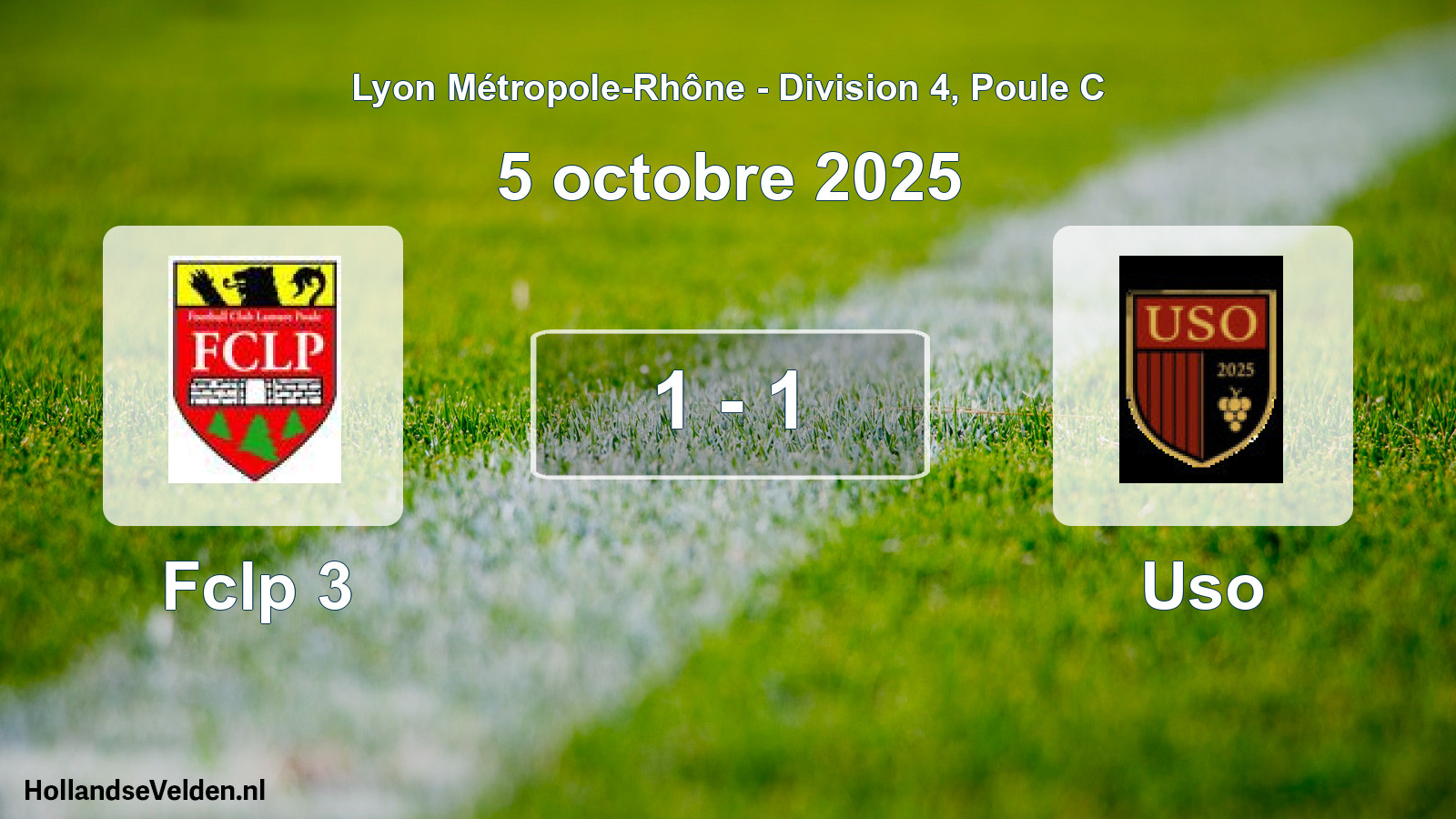 Gespeelde wedstrijd: Fclp 3 - Uso 1 - 1 (5 oktober 2025)