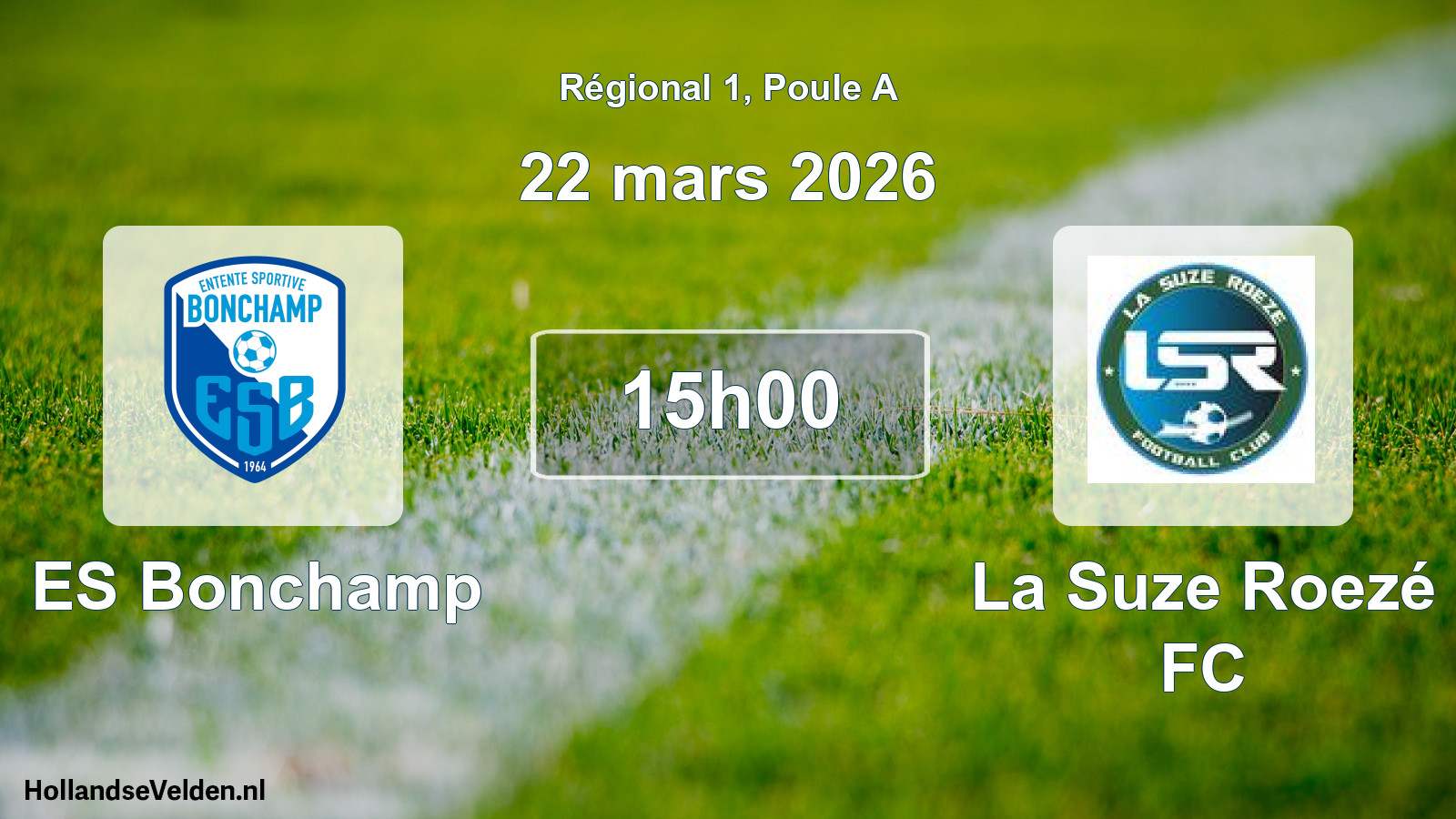 Geplande wedstrijd: ES Bonchamp - La Suze Roezé FC (22 maart 2026)