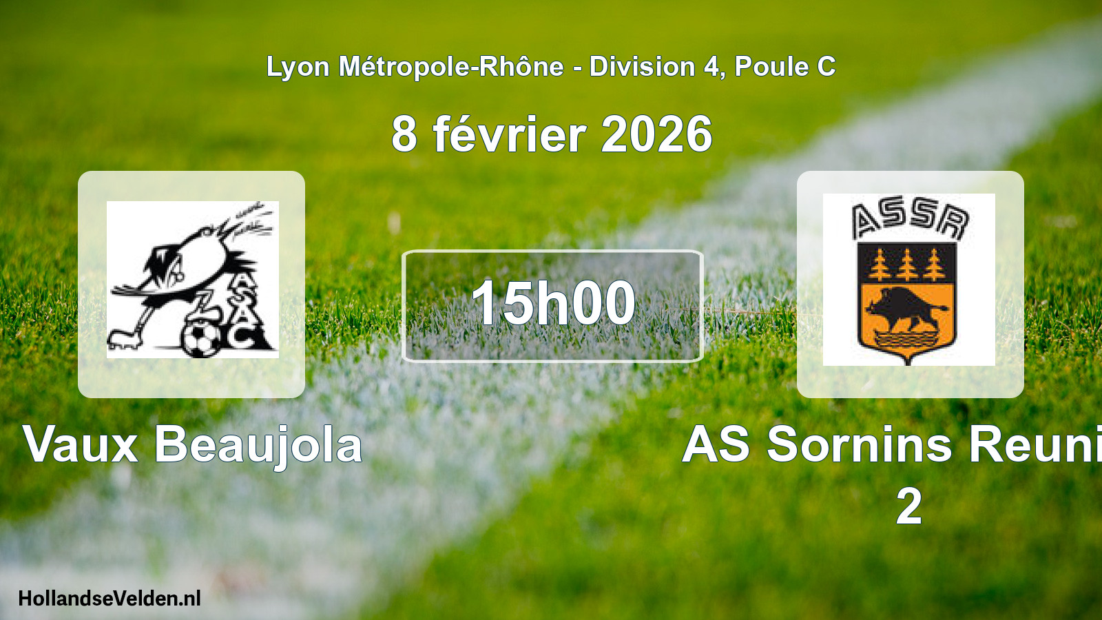 Geplande wedstrijd: Vaux Beaujola - AS Sornins Reunis 2 (8 februari 2026)