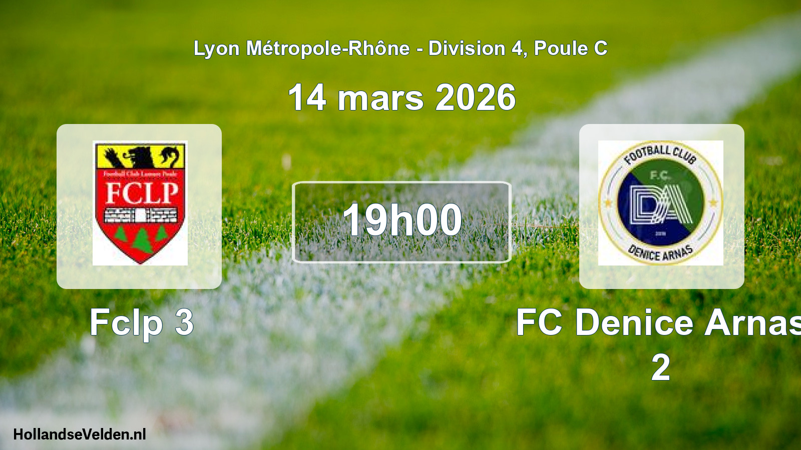 Geplande wedstrijd: Fclp 3 - FC Denice Arnas 2 (14 maart 2026)