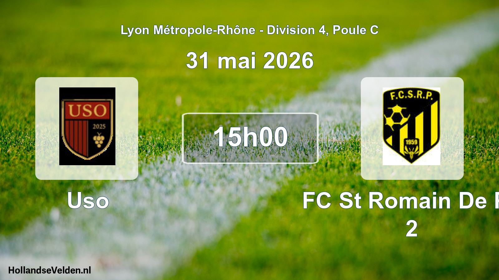 Geplande wedstrijd: Uso - FC St Romain De Po 2 (31 mei 2026)