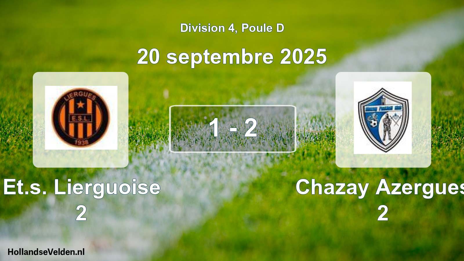 Match joué: Et.s. Lierguoise 2 - Chazay Azergues 2 1 - 2 (20 septembre 2025)