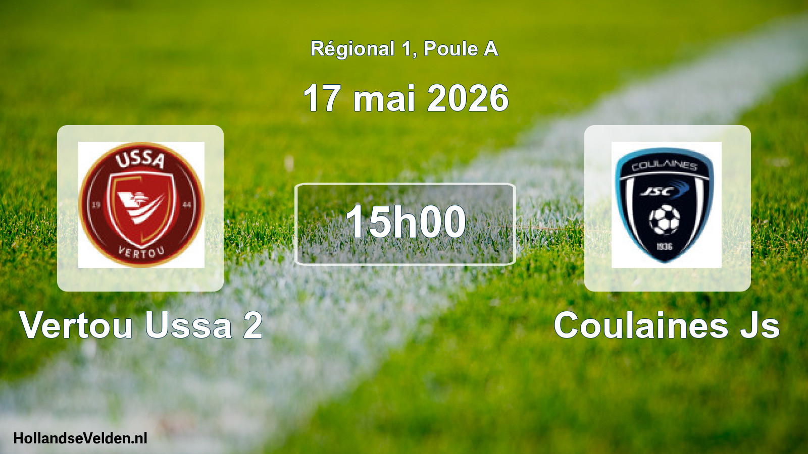 Geplande wedstrijd: Vertou Ussa 2 - Coulaines Js (17 mei 2026)