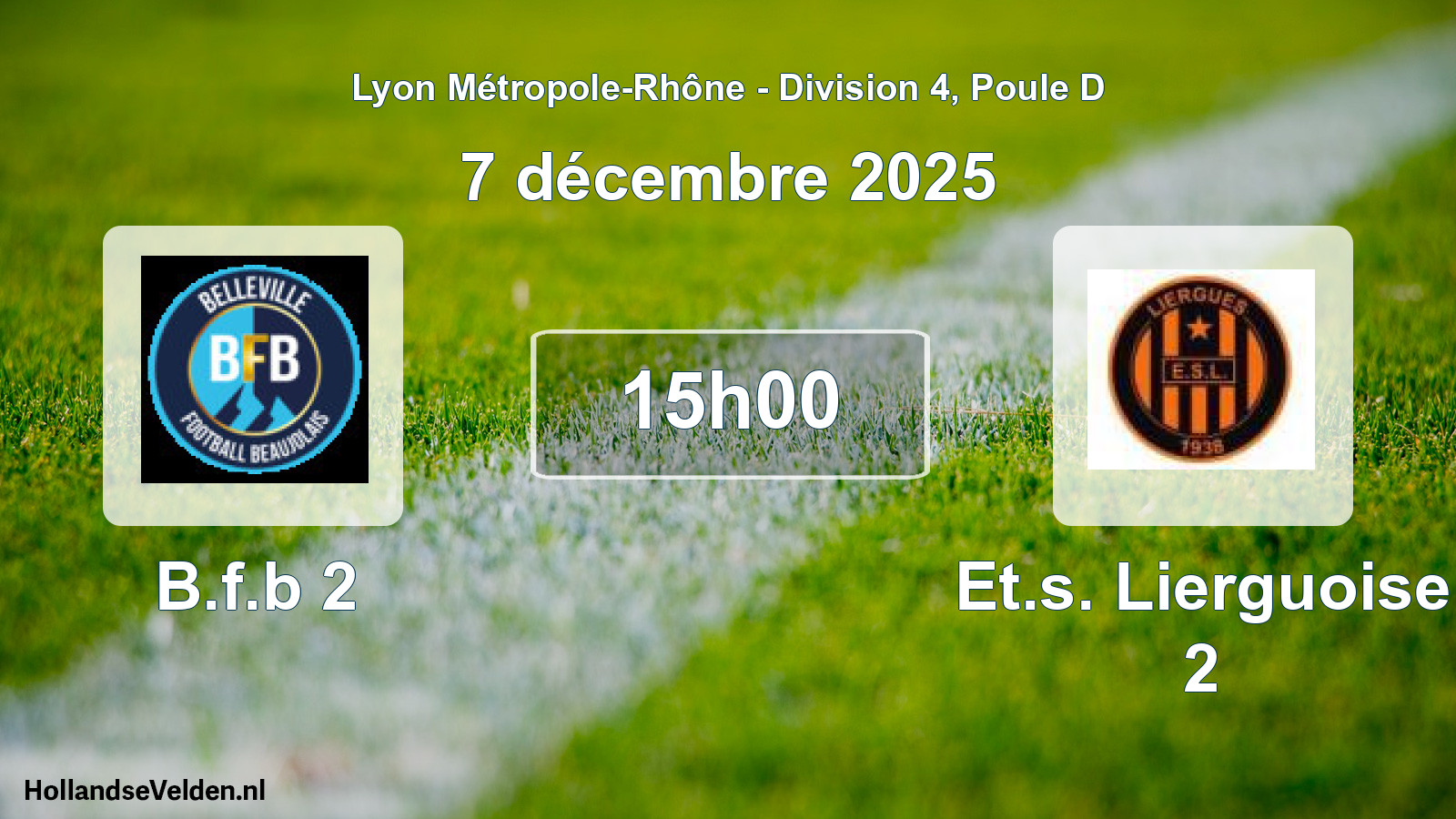 Geplande wedstrijd: B.f.b 2 - Et.s. Lierguoise 2 (7 december 2025)