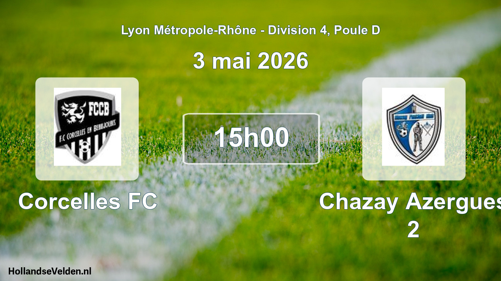 Geplande wedstrijd: Corcelles FC - Chazay Azergues 2 (3 mei 2026)