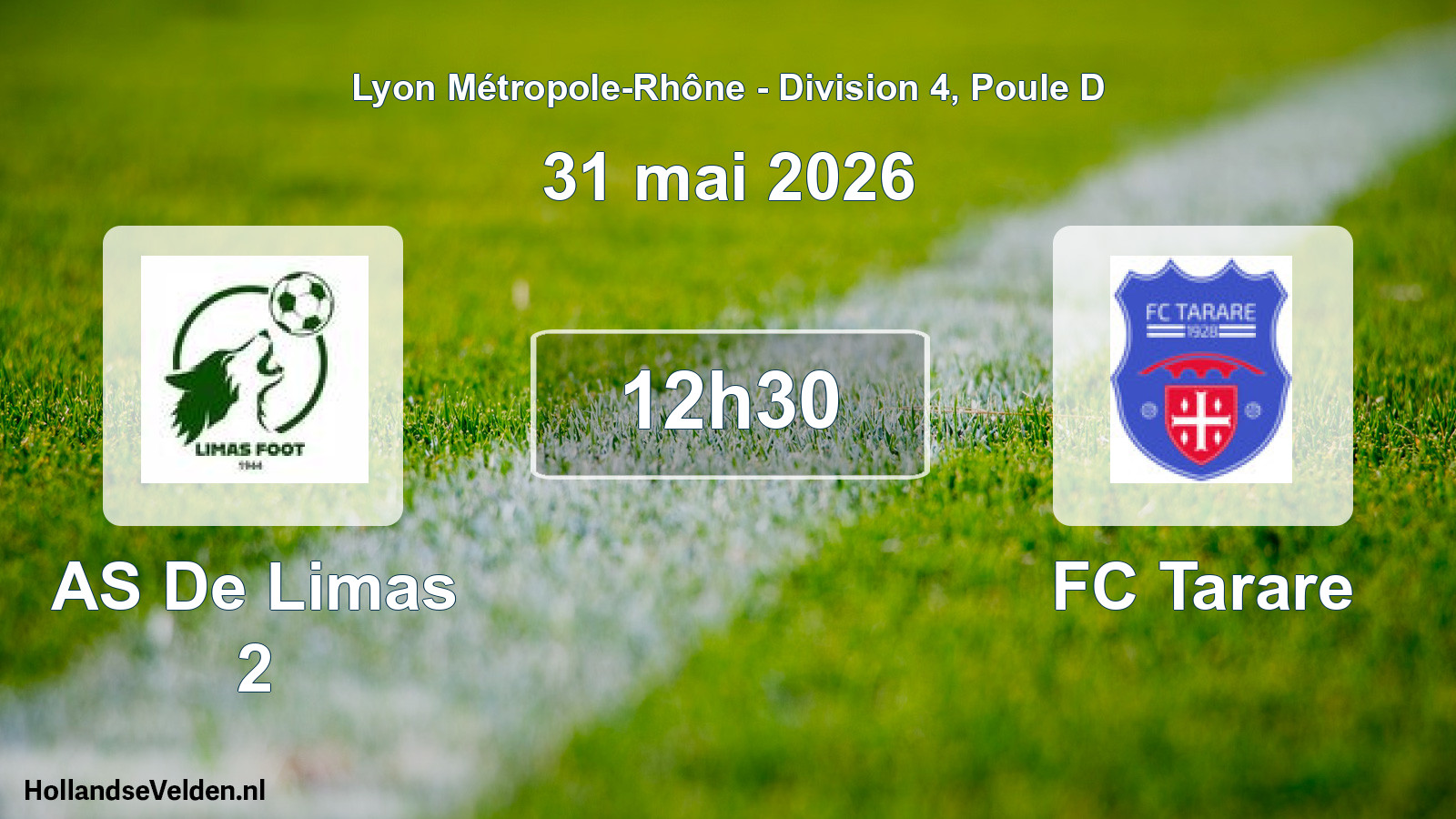 Scheduled Match: AS De Limas 2 - FC Tarare (31 May 2026)
