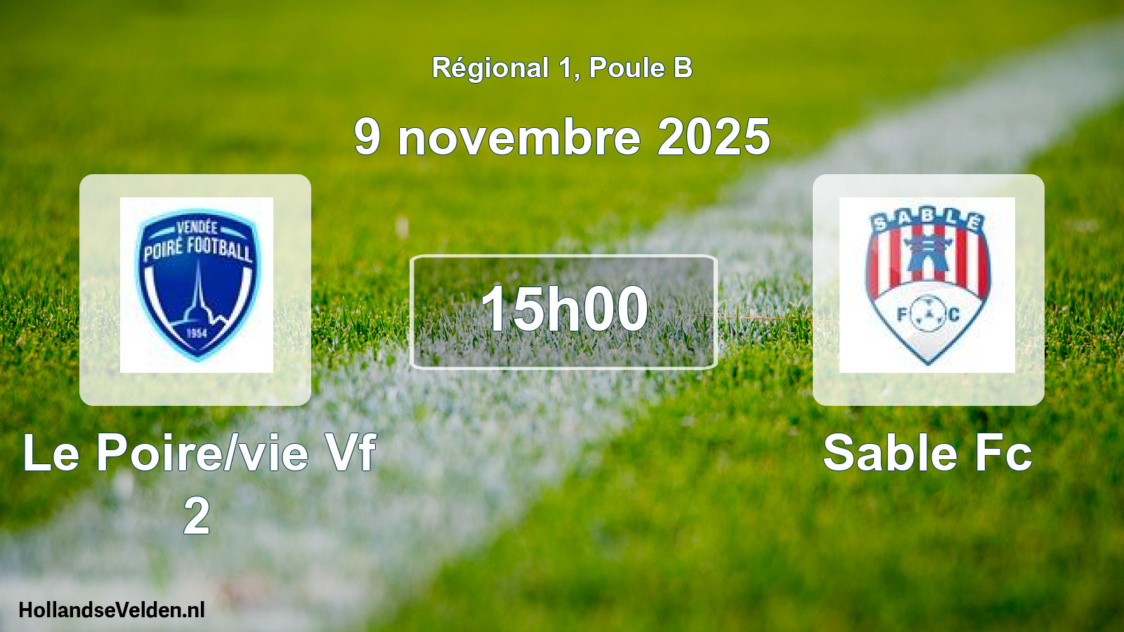 Geplande wedstrijd: Le Poire/vie Vf 2 - Sable Fc (9 novembre 2025)