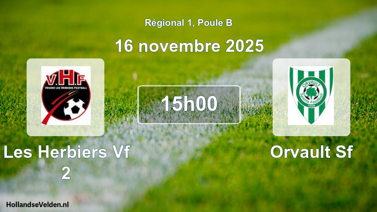 Geplande wedstrijd: Les Herbiers Vf 2 - Orvault Sf (16 novembre 2025)