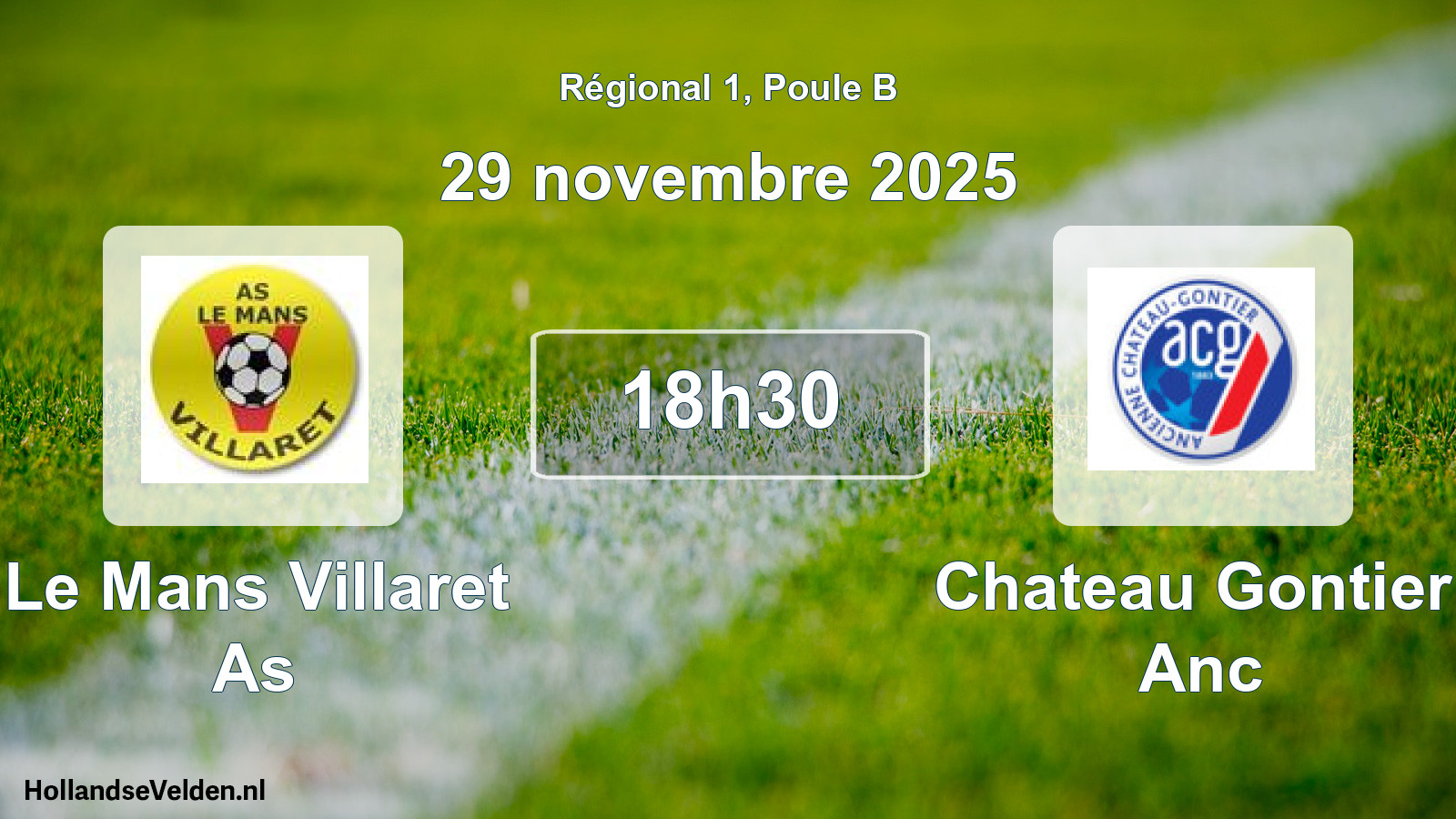 Geplande wedstrijd: Le Mans Villaret As - Chateau Gontier Anc (29 novembre 2025)