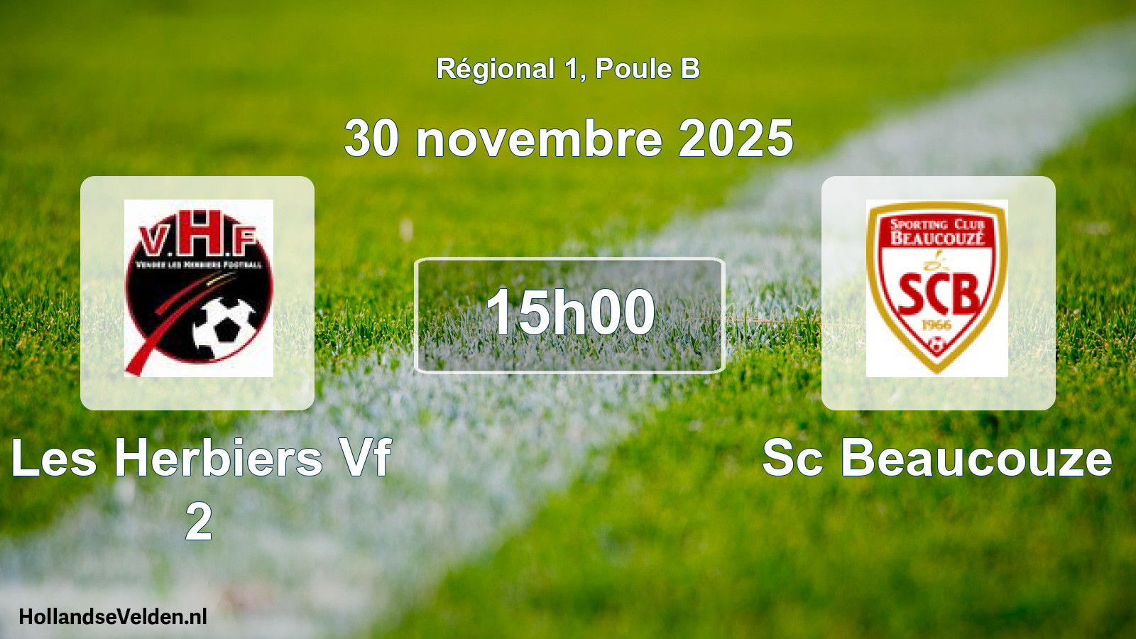 Scheduled Match: Les Herbiers Vf 2 - Sc Beaucouze (30 November 2025)