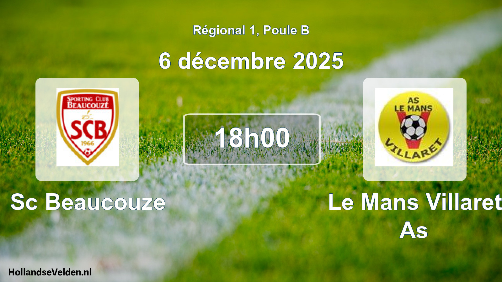 Scheduled Match: Sc Beaucouze - Le Mans Villaret As (6 December 2025)