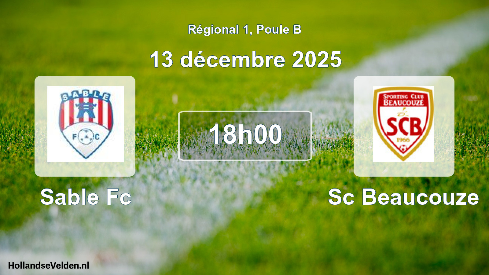 Geplande wedstrijd: Sable Fc - Sc Beaucouze (13 décembre 2025)