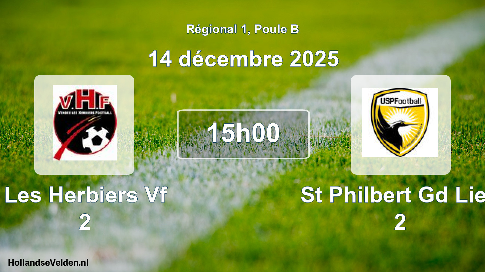 Geplande wedstrijd: Les Herbiers Vf 2 - St Philbert Gd Lieu 2 (14 décembre 2025)