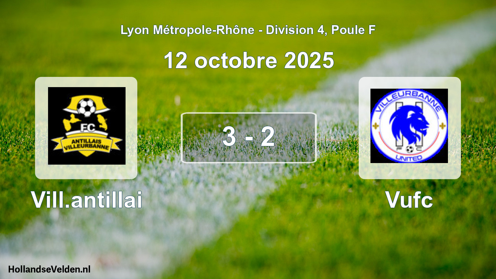 Gespeelde wedstrijd: Vill.antillai - Vufc 3 - 2 (12 oktober 2025)