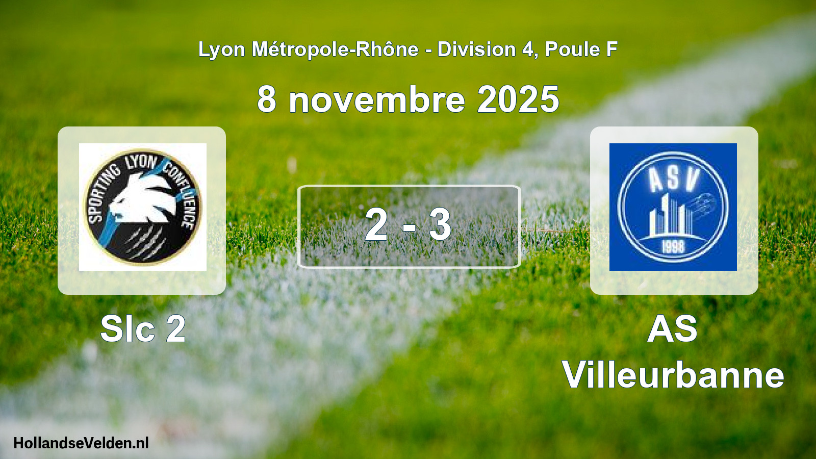 Gespeelde wedstrijd: Slc 2 - AS Villeurbanne 2 - 3 (8 november 2025)