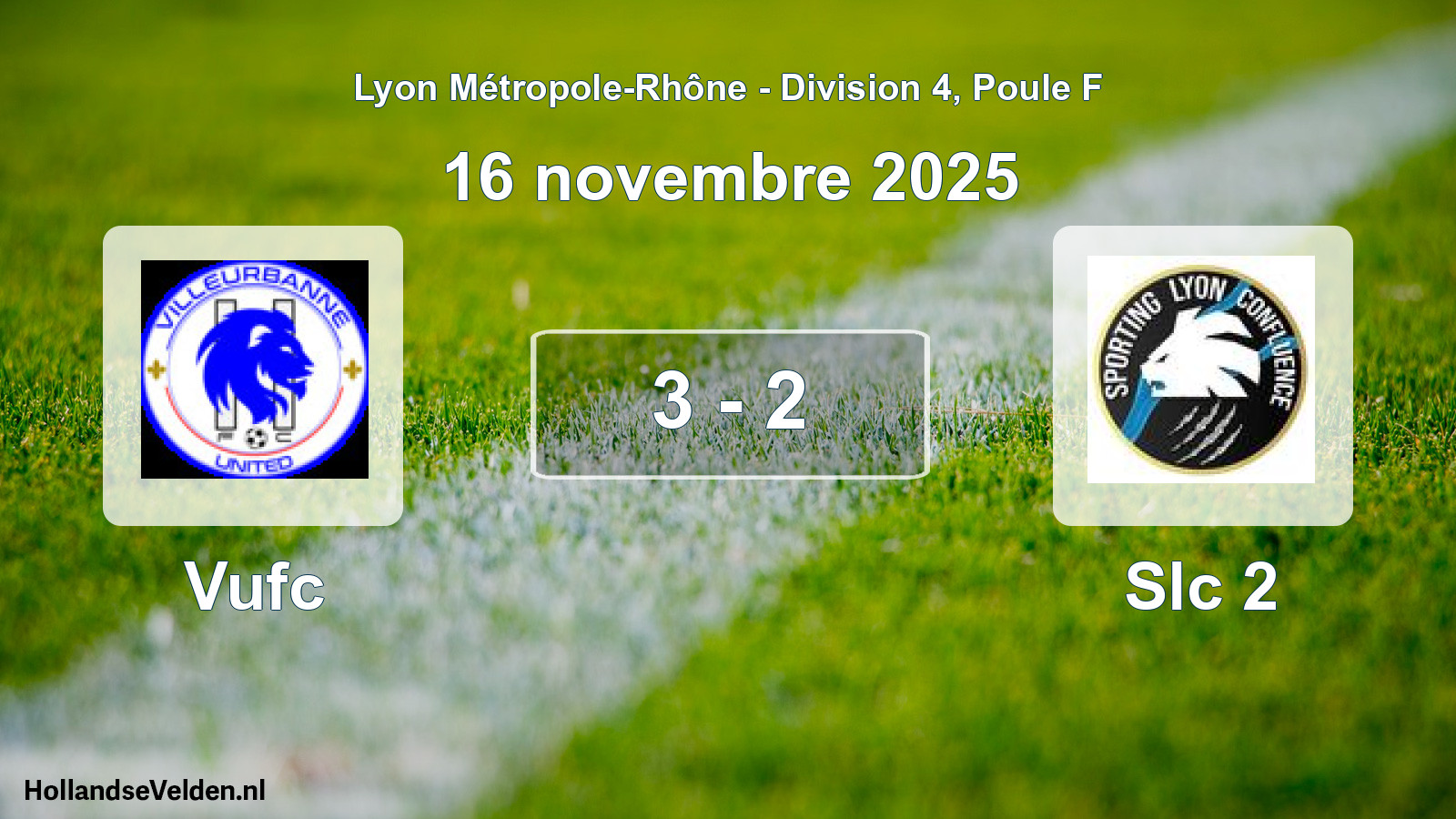 Gespeelde wedstrijd: Vufc - Slc 2 3 - 2 (16 november 2025)