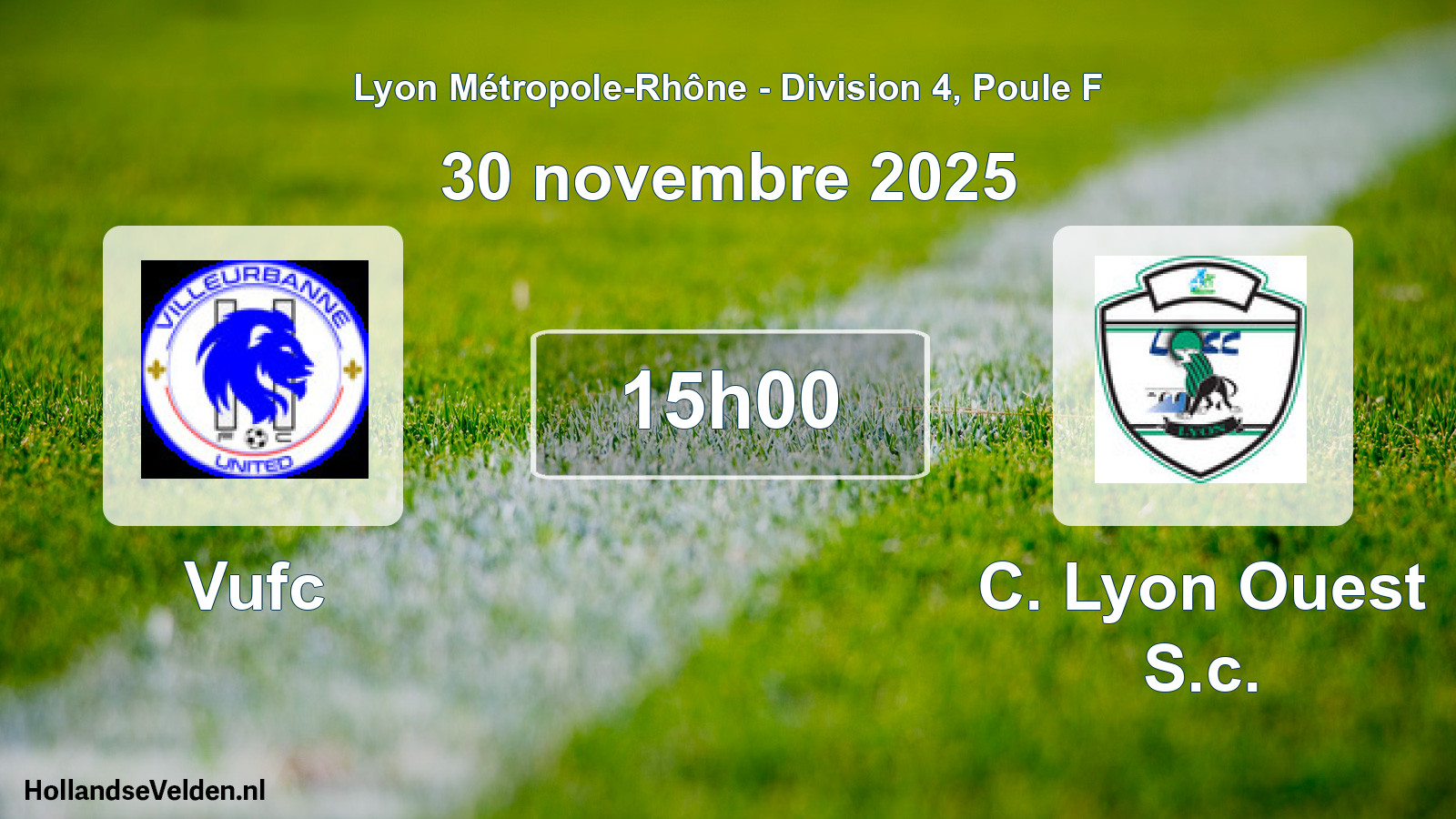 Geplande wedstrijd: Vufc - C. Lyon Ouest S.c. (30 november 2025)