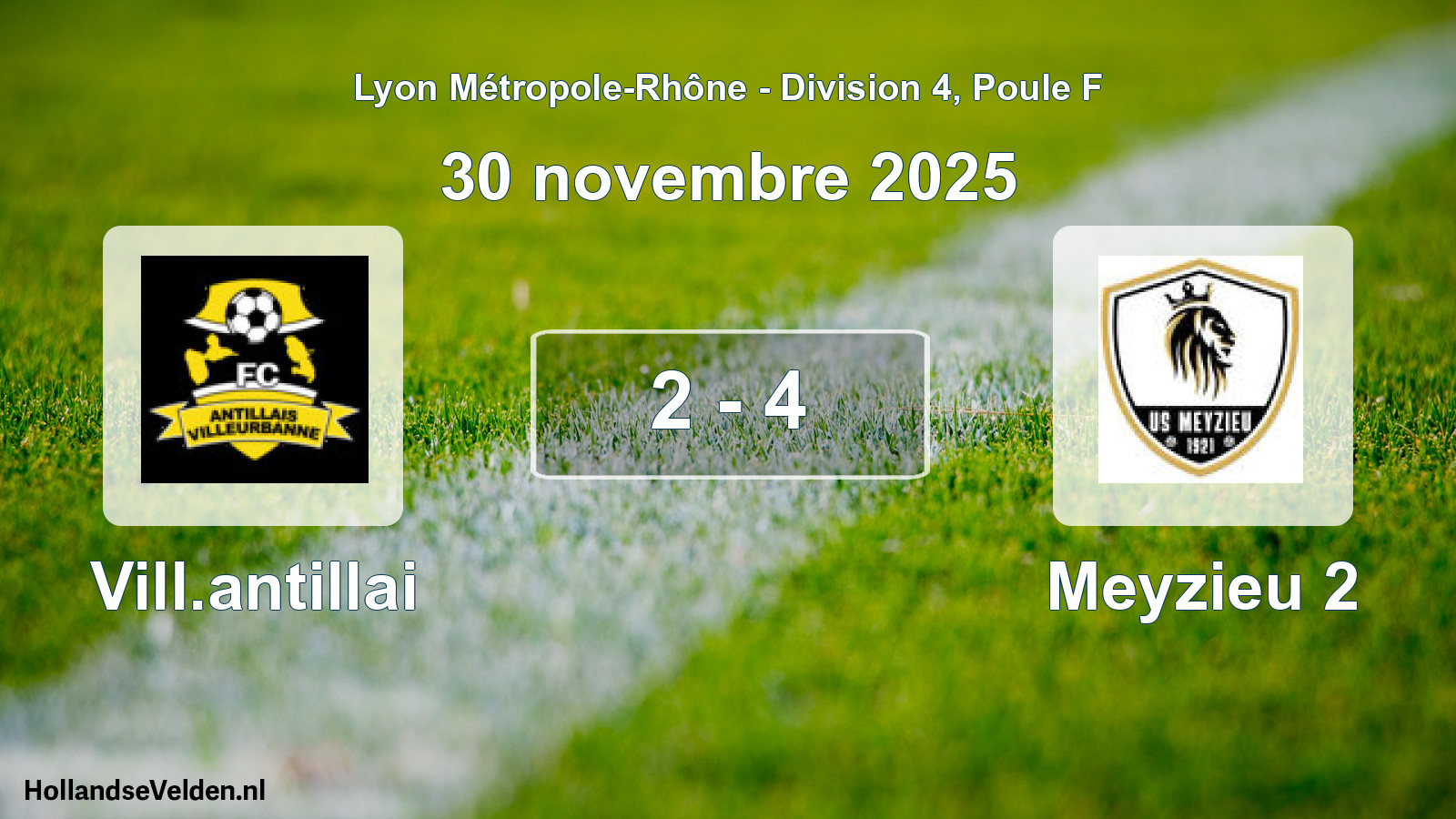 Gespeelde wedstrijd: Vill.antillai - Meyzieu 2 2 - 4 (30 november 2025)