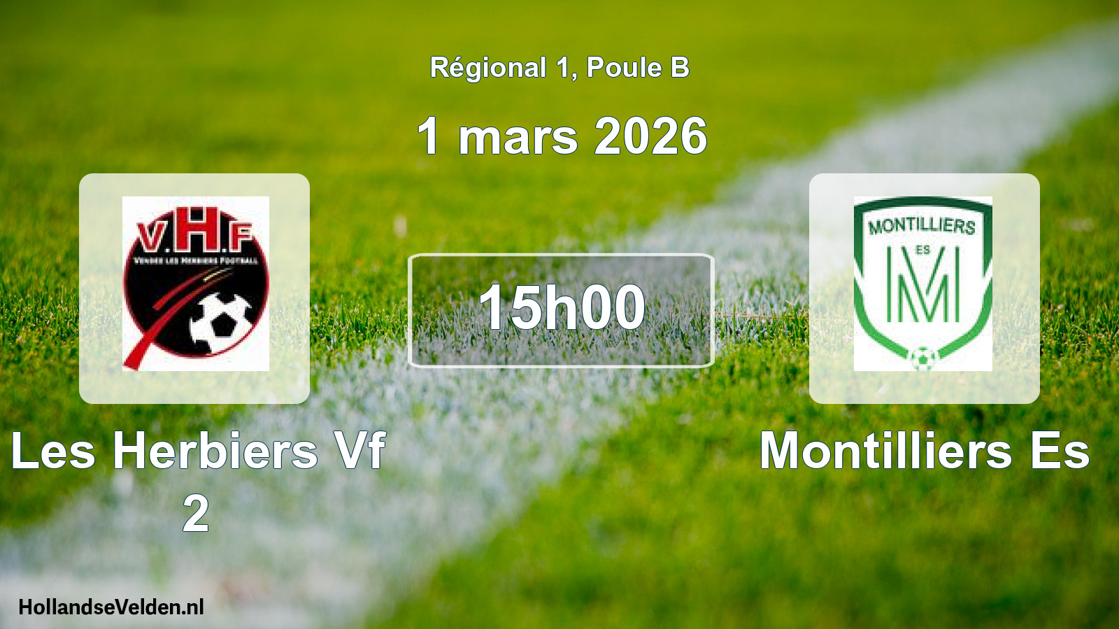 Geplande wedstrijd: Les Herbiers Vf 2 - Montilliers Es (1 maart 2026)