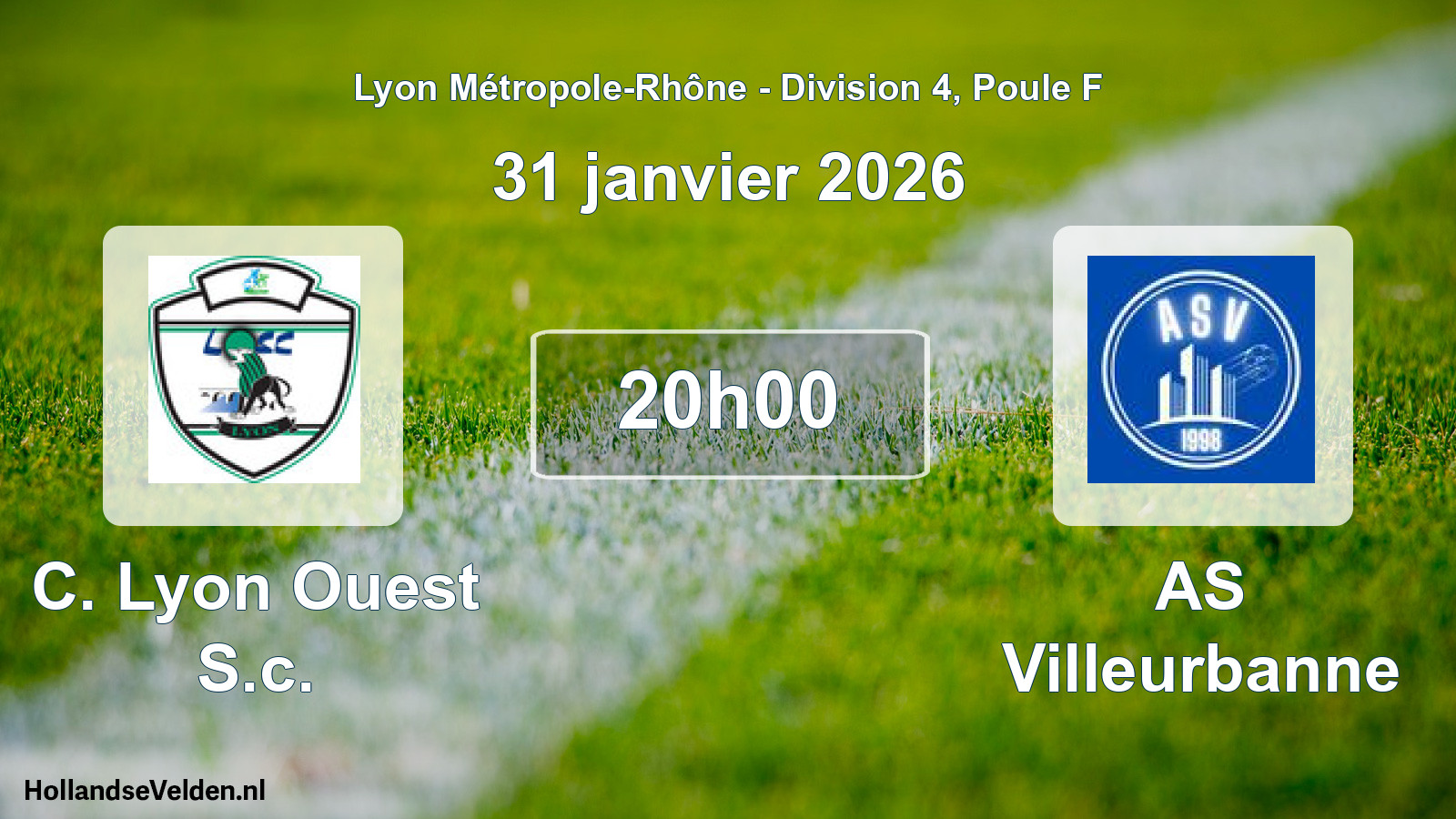 Geplande wedstrijd: C. Lyon Ouest S.c. - AS Villeurbanne (31 januari 2026)