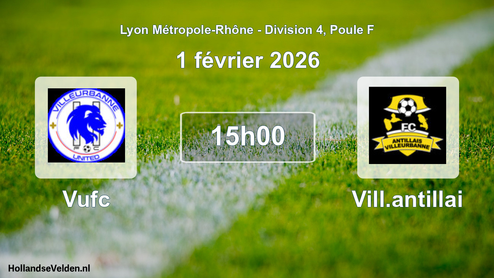 Geplande wedstrijd: Vufc - Vill.antillai (1 februari 2026)