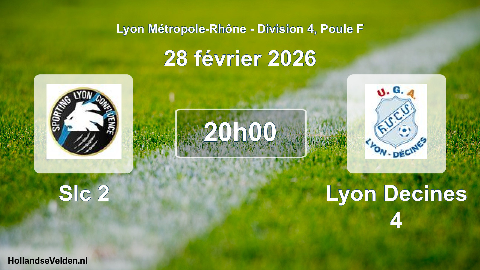 Geplande wedstrijd: Slc 2 - Lyon Decines 4 (28 februari 2026)