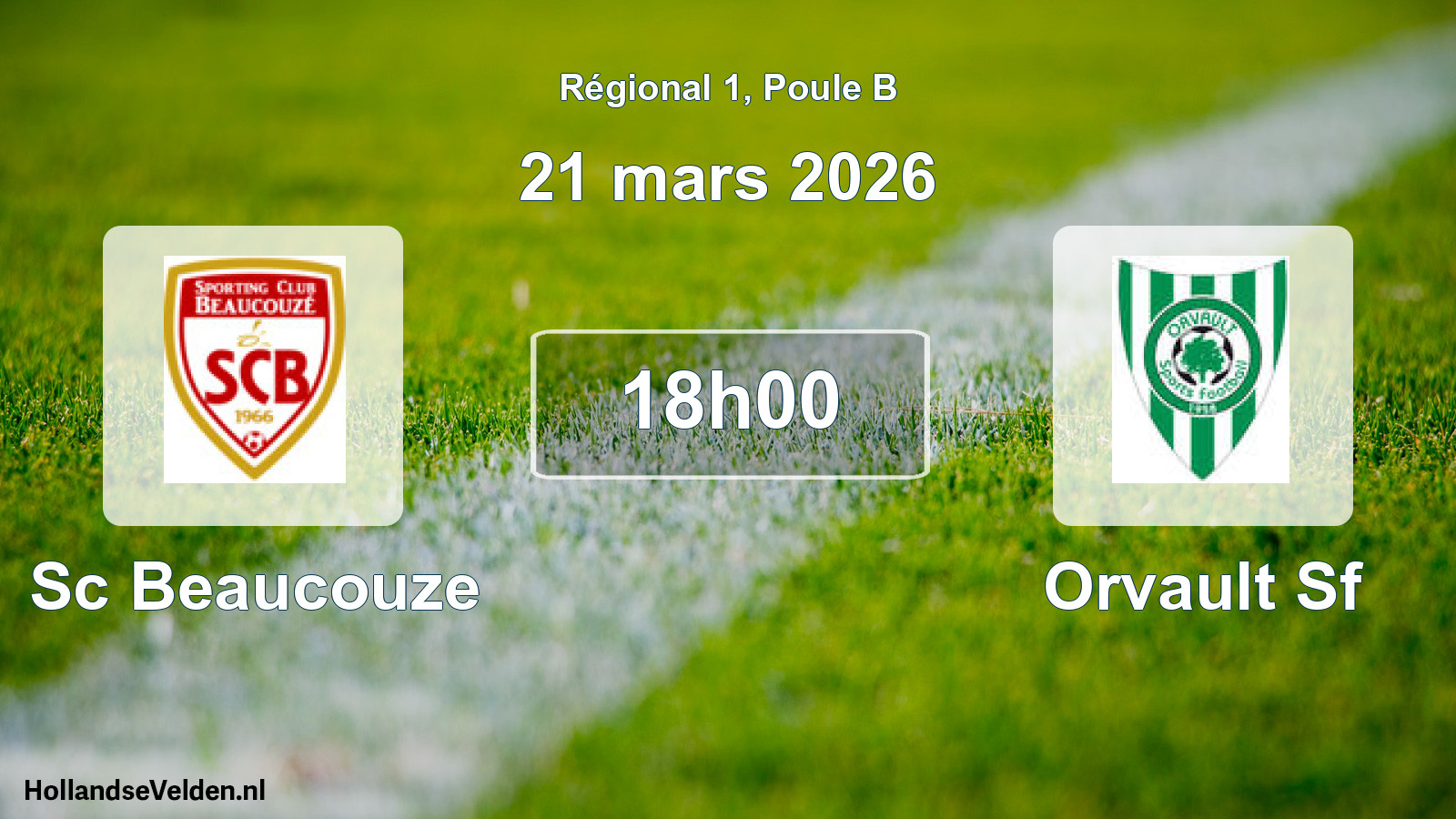 Geplande wedstrijd: Sc Beaucouze - Orvault Sf (21 maart 2026)