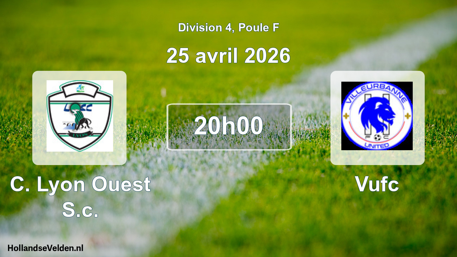 Scheduled Match: C. Lyon Ouest S.c. - Vufc (25 April 2026)