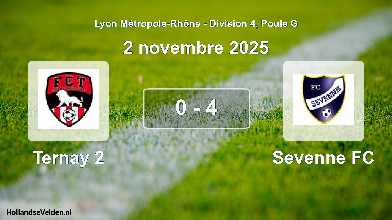 Gespeelde wedstrijd: Ternay 2 - Sevenne FC 0 - 4 (2 november 2025)