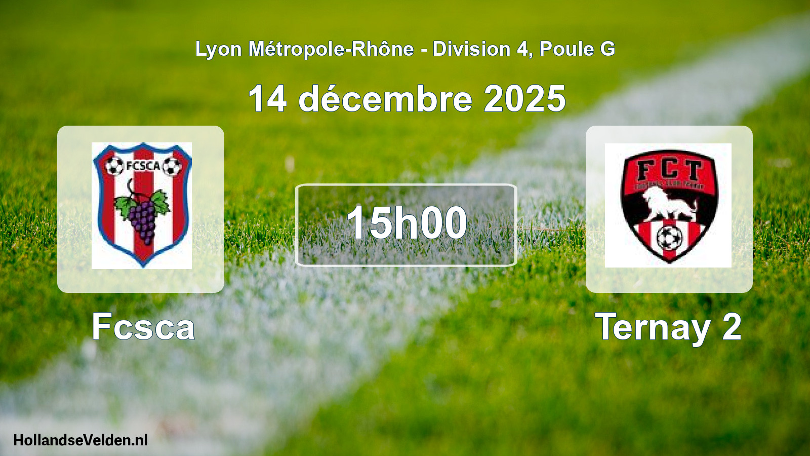 Geplande wedstrijd: Fcsca - Ternay 2 (14 december 2025)